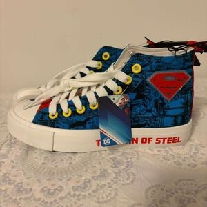 DC Comics Superman Kids Sneakers - Blue, Red, and White